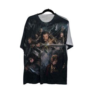 The Hobbit Graphic T-Shirt XL Black & White Machine Washable Crew Neck Unisex